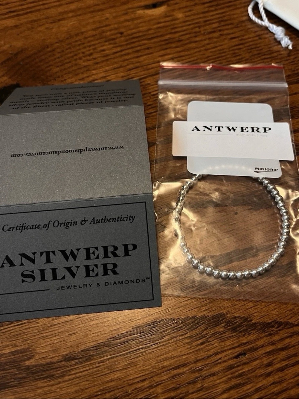 Silver tarnish free beaded bracelet